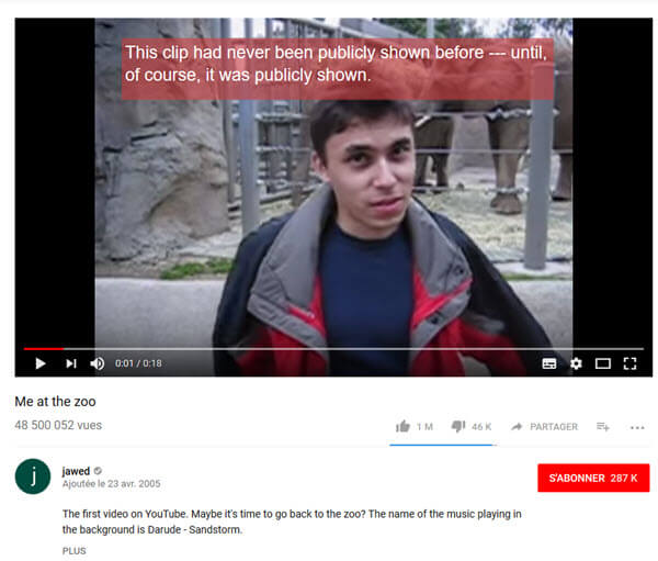 me at the zoo not first video